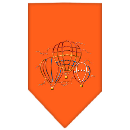 Hot Air Balloons Rhinestone Bandana Orange Large